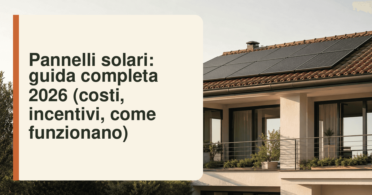 Pannelli solari fotovoltaici installati sul tetto di un'abitazione